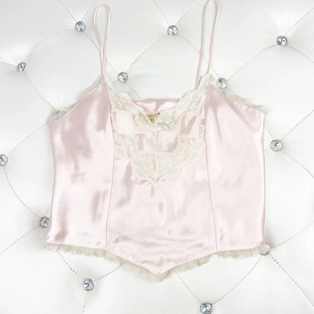 Vintage Victoria’s Secret Gold Label Cami Lingerie light pink small